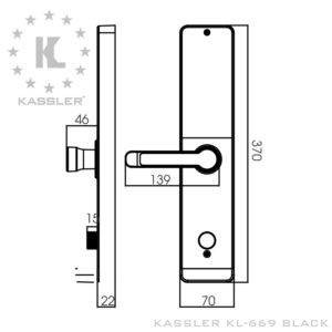 Thông số kĩ thuât của khóa điện tử Kassler KL 669 BL APP